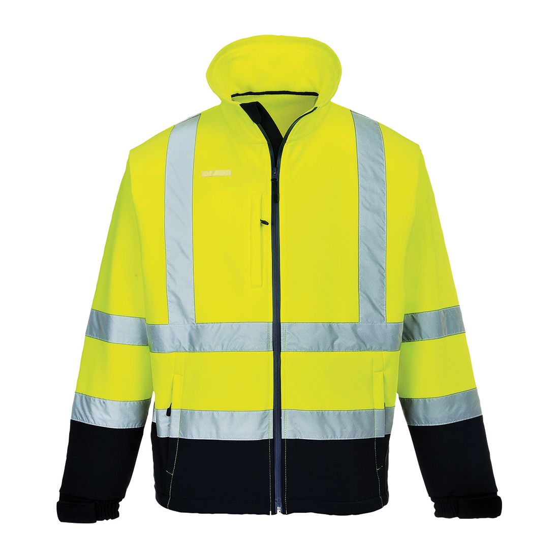 Hi-Vis Contrast Softshell (3L), 4XL, R, Yellow/Navy