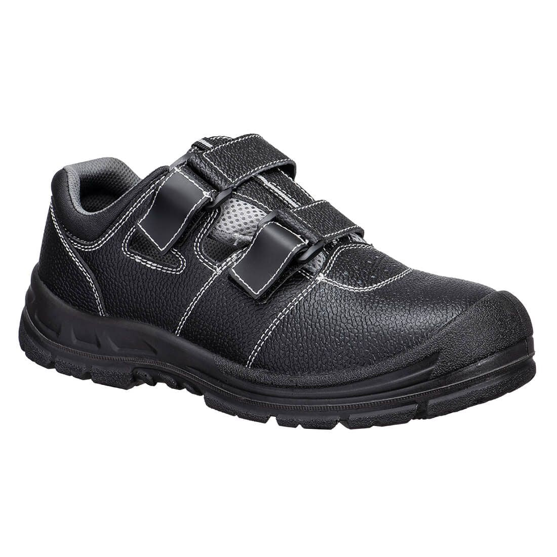 Steel Action Leather Sandal S1P SR FO, 36, , Black/Grey