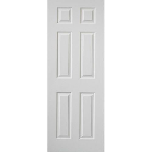 6 Panel Textured Semi Solid Door 838mm x 1981mm x 35mm