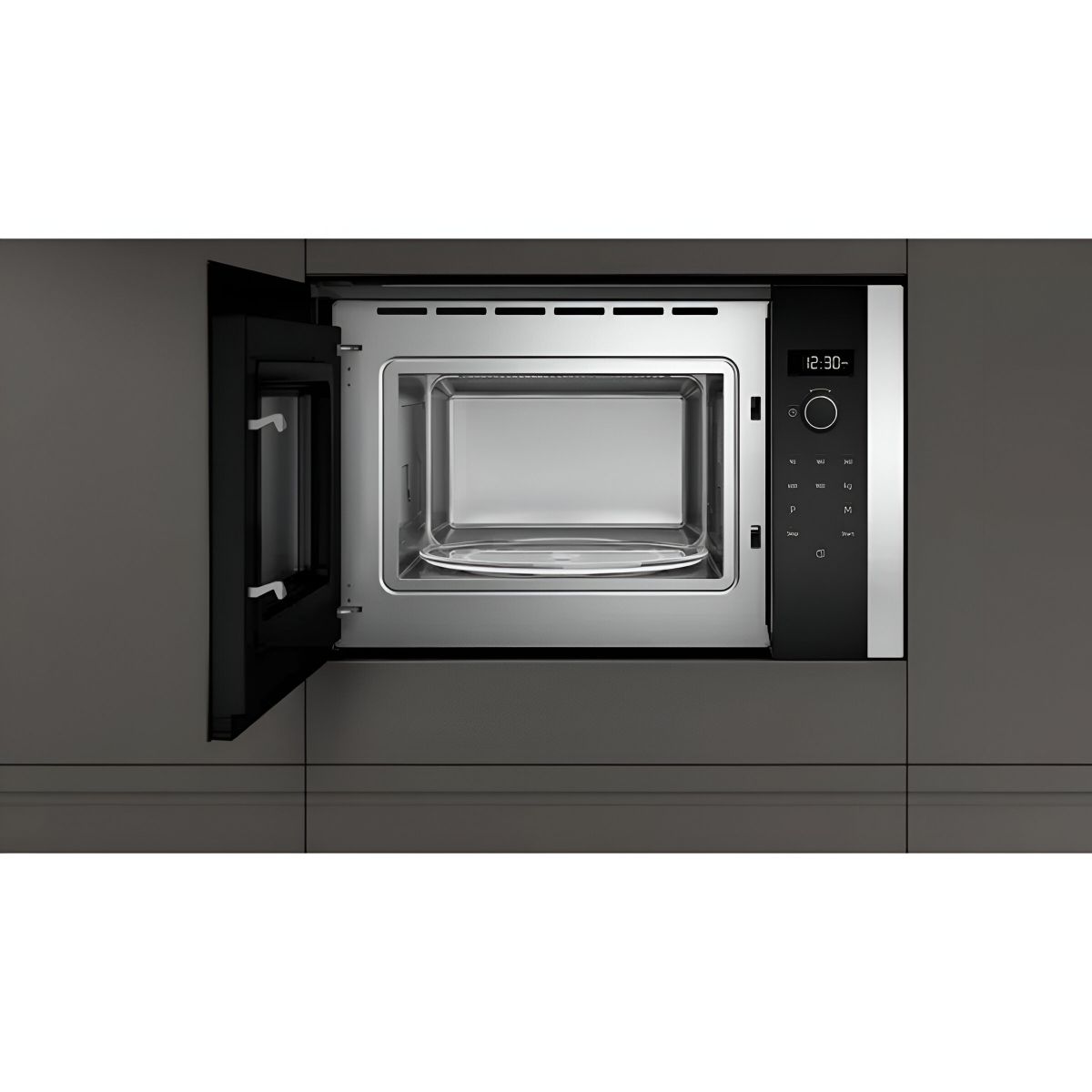 NEFF HLAWD53N0B N50 5 SETTING MICROWAVE 25l 900w BLACK & STEEL TRIM