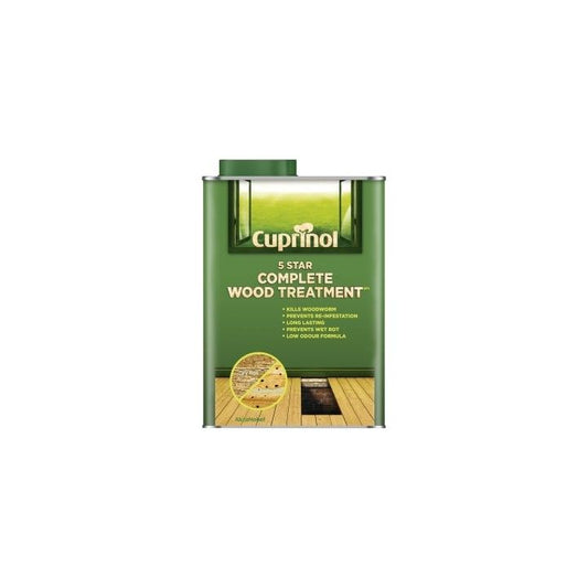 CUPRINOL 5 STAR COMPLETE WOOD TREATMENT 2.5l CLEAR 5362486