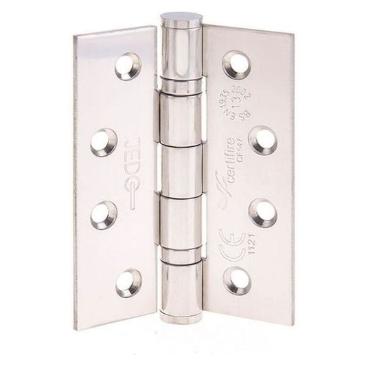 JCK BALL BEARING HINGE POLISHED CHROME PAIR J9500PSS
