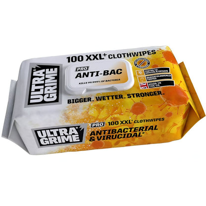 UNIWIPE ULTRAGRIME ANTI-BACTERIAL XXL+ WIPES (PACK 100) 5930