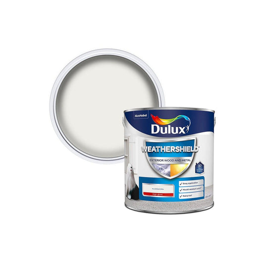 DULUX WEATHERSHIELD EXTERIOR GLOSS BRILLIANT WHITE 2.5l 5084700