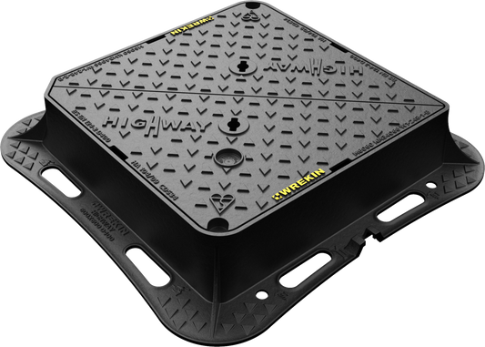 WREKIN (A256/A362) 600 x 600 x 150mm D/IRON DBL /TRI COVER & FRAME D400 HIGHWAY DMT0D6/6060/KH