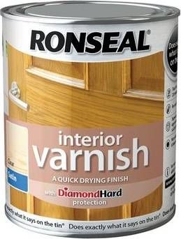 RONSEAL INTERIOR VARNISH CLEAR 250ml SATIN 36870