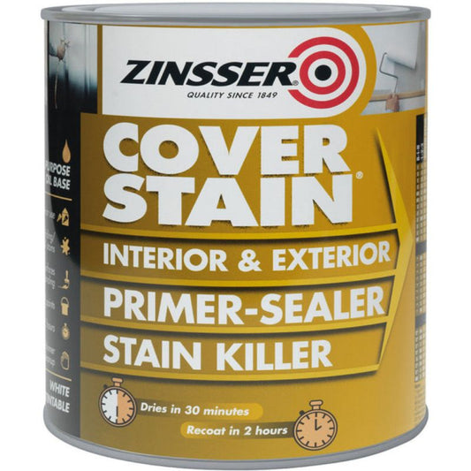ZINSSER ZN7080001A1 COVERSTAIN INT / EXT PRIMER / SEALER / STAIN BLOCKER 5l