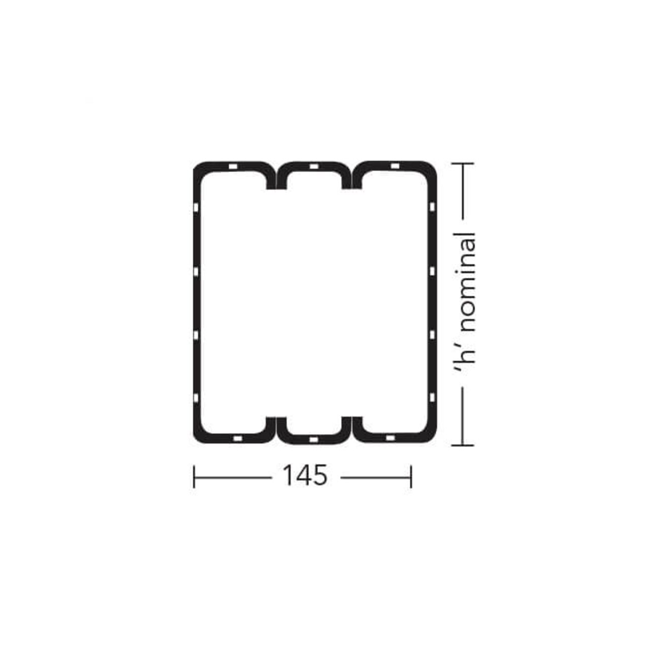 KEYSTONE STEEL BOX LINTEL BOX/K-150 600 x 150mm HIGH KBX1506
