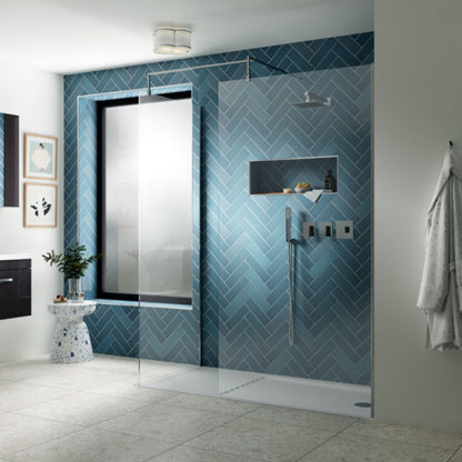 ULTRA FINISHING WRSC10 NUIE WETROOM SCREEN 8 x 1000 x 1850mm CHROME