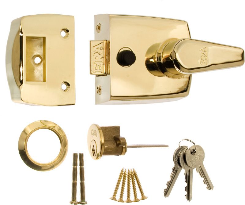 ERA STANDARD REPLACEMENT NIGHTLATCH 60mm BRASS VISI PACK 1630-32
