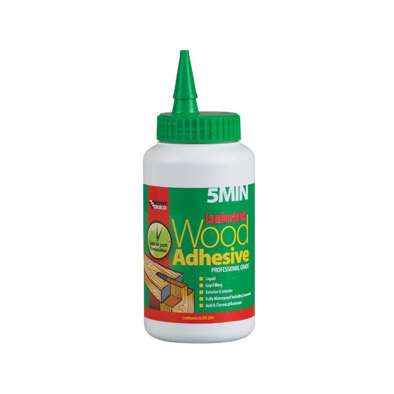 Everbuild Lumberjack 5 Min Pu Wood Adhesive Liquid 750G 5MINPU7
