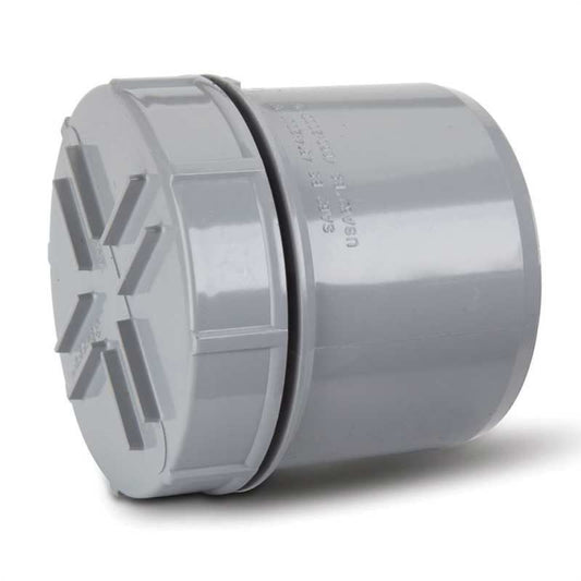 POLYPIPE SA62 SCREWED ACCESS CAP SPIG/TAIL 110mm SA62G GREY