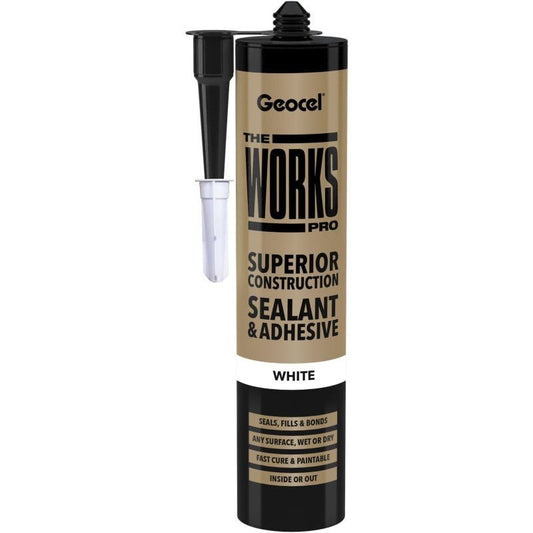 GEOCEL THE WORKS PRO ADHESIVE 290C WHITE 6001240/C03