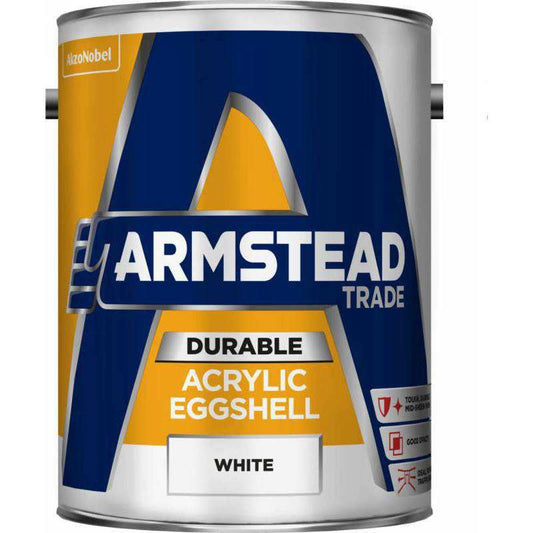 ARMSTEAD TRADE DURABLE ACRYLIC EGGSHELL 5l WHITE 5218595