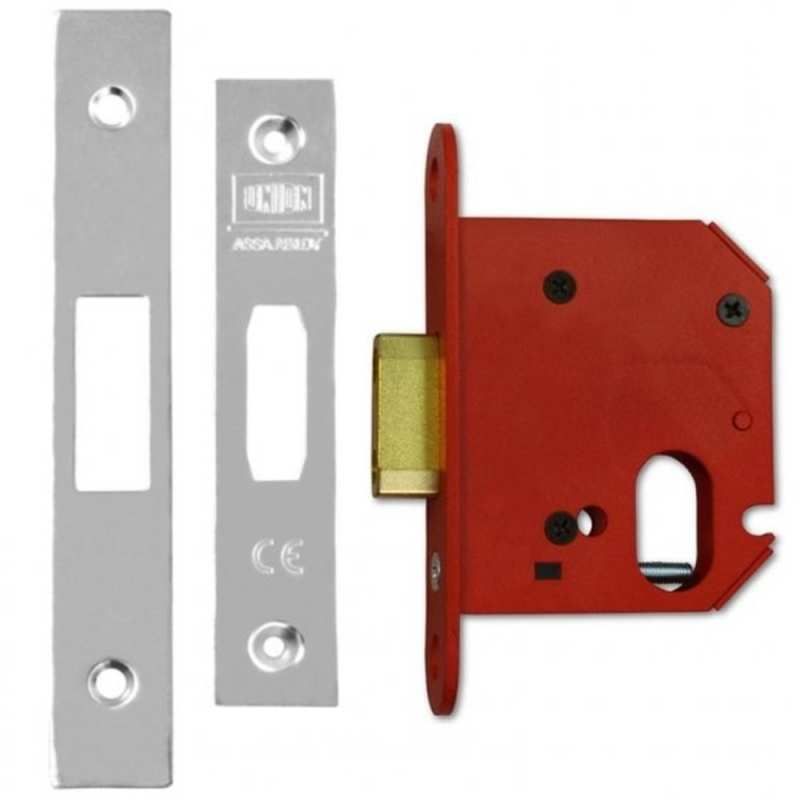 UNION STRONGBOLT OVAL MORT DEADLOCK 3" 210v SATIN CHROME JL21OVS-SS-3.0