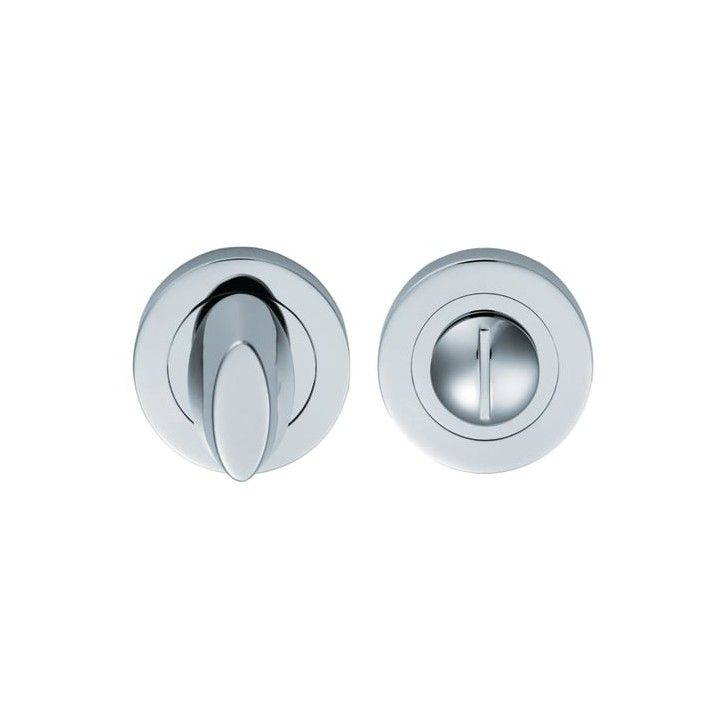 SEROZZETTA TURN & RELEASE CONCEALED FIX ROUND ROSE BOXED 70mm SPINDLE CHROME PLATED SZM004CP