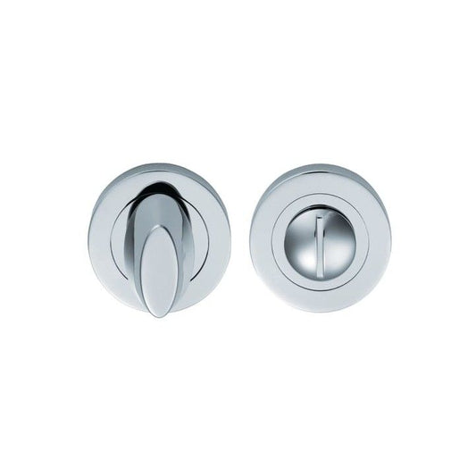 SEROZZETTA TURN & RELEASE CONCEALED FIX ROUND ROSE BOXED 70mm SPINDLE CHROME PLATED SZM004CP