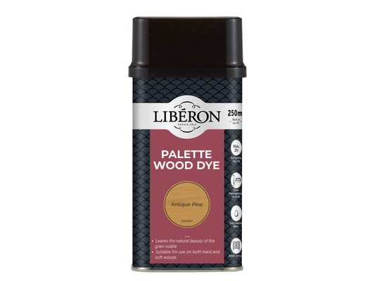 LIBERON WATER BASED PALETTE WOOD DYE 250ml ANTIQUE PINE LIBWDPAP250