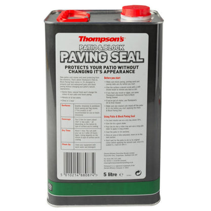THOMPSONS BLOCK PAVING SEAL 5l SOLVENT FREE NATURAL 38087