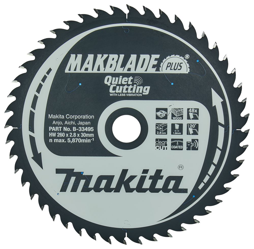 MAKITA B-09824 CIRCULAR SAW BLADE 48T X 260MM