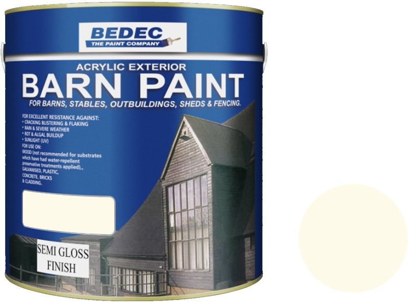 BEDEC SEMI GLOSS BARN PAINT 2.5l GARDENIA BEDE2AKE004/40