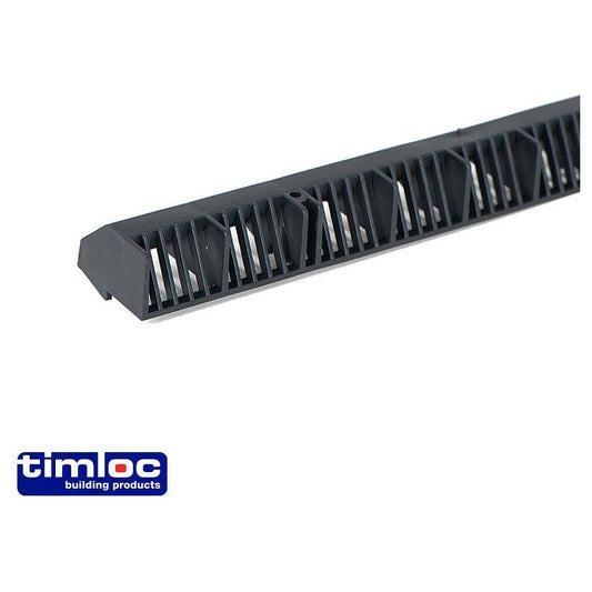 TIMLOC OVER FASCIA VENT 10mm x 1m BLACK OF1BL