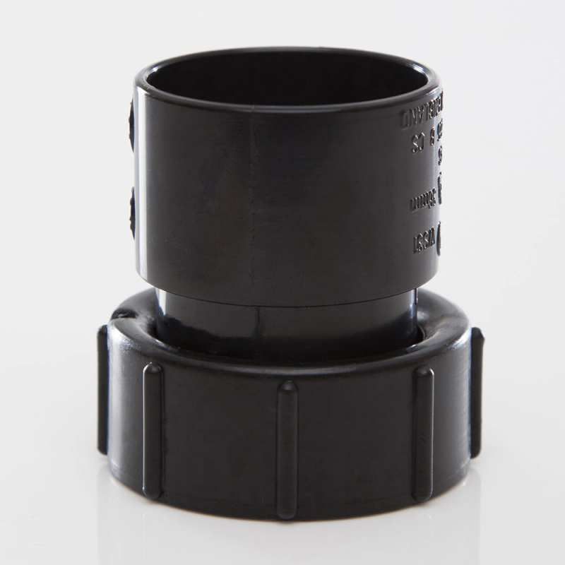 POLYPIPE ABS THREADED COUP FEMALE 32mm WS31 WS31B BLACK
