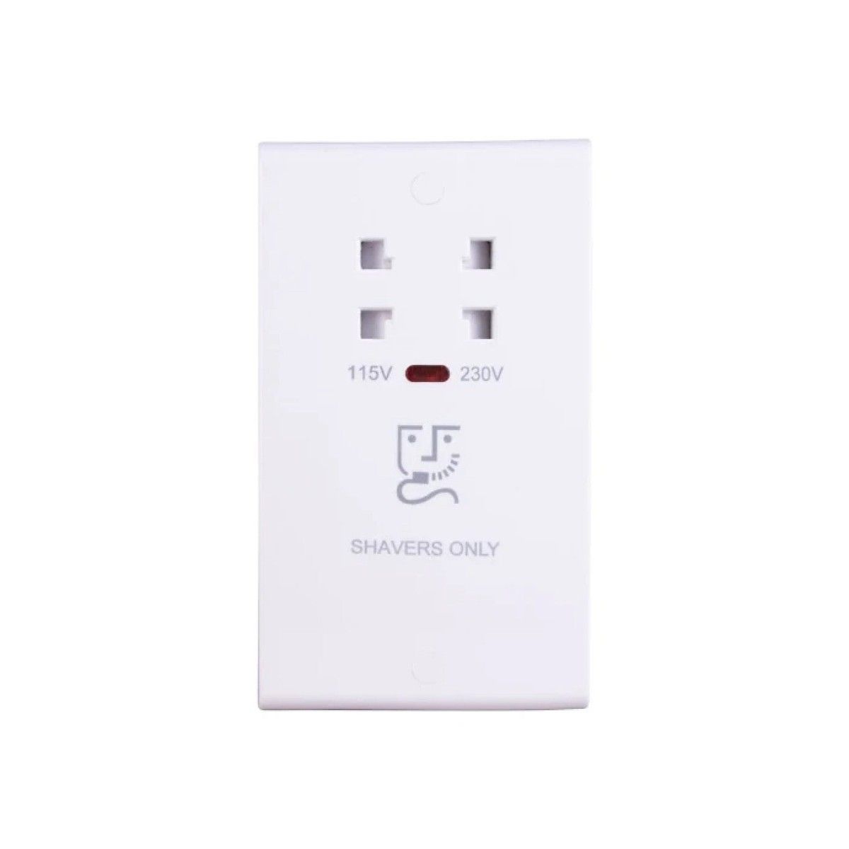 DETA S1305 2-POLE SLIMLINE DUAL VOLTAGE SHAVER SOCKET 230v