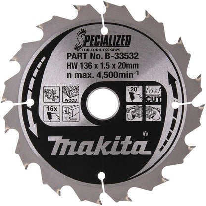 Makita Tct Blade Ccc13616E Bss500/501 | B-33532
