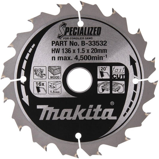 Makita Tct Blade Ccc13616E Bss500/501 | B-33532