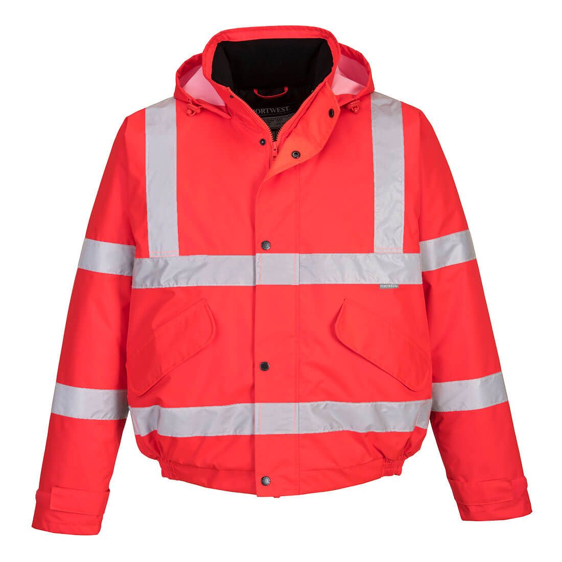 Hi-Vis Winter Bomber Jacket , L, R, Red