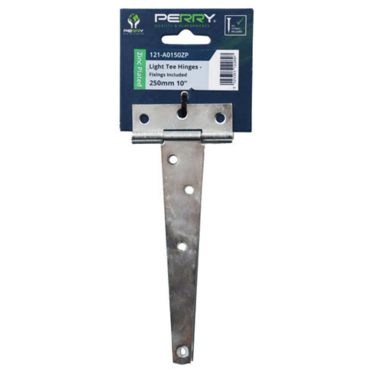 A PERRY NO 121A LIGHT TEE HINGES PREPACKED 150mm 6" BLACK 121APP0150BK