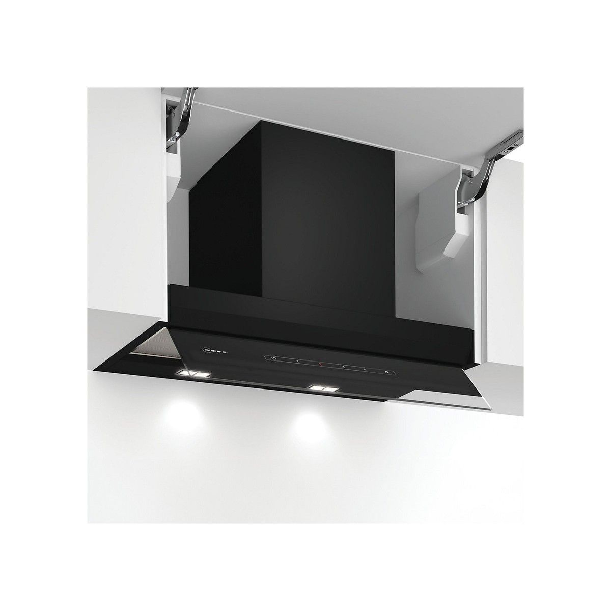 NEFF D65XAM2S0B N70 INTEGRATED DESIGN HOOD BLACK BODY & FOLD OUT GLASS PANEL