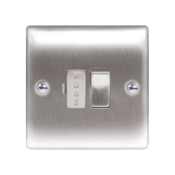 NEXUS NBS50 SWITCHED FUSED SPUR NEXUS BRUSHED STEEL