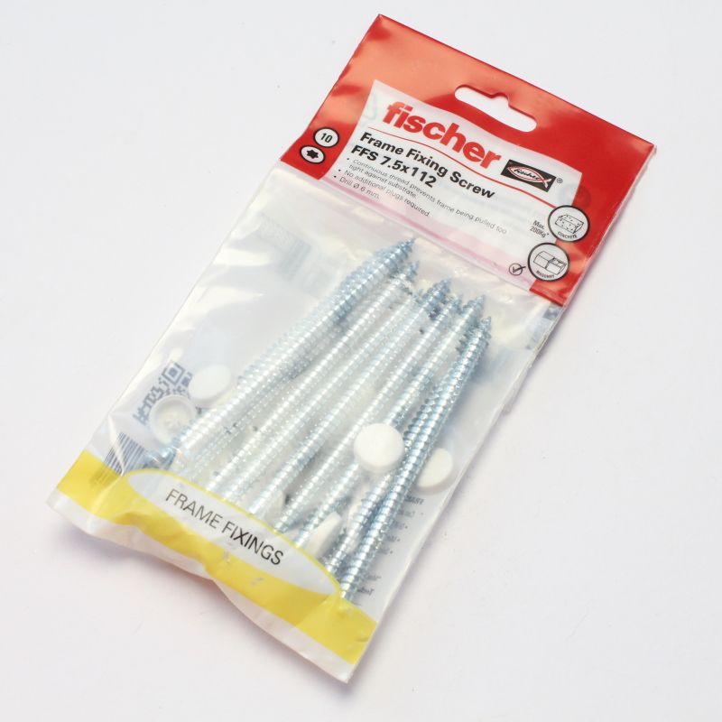 FISCHER BP FFS FRAME FIXING SCREW 7.5 x 112mm PACK 10 530735