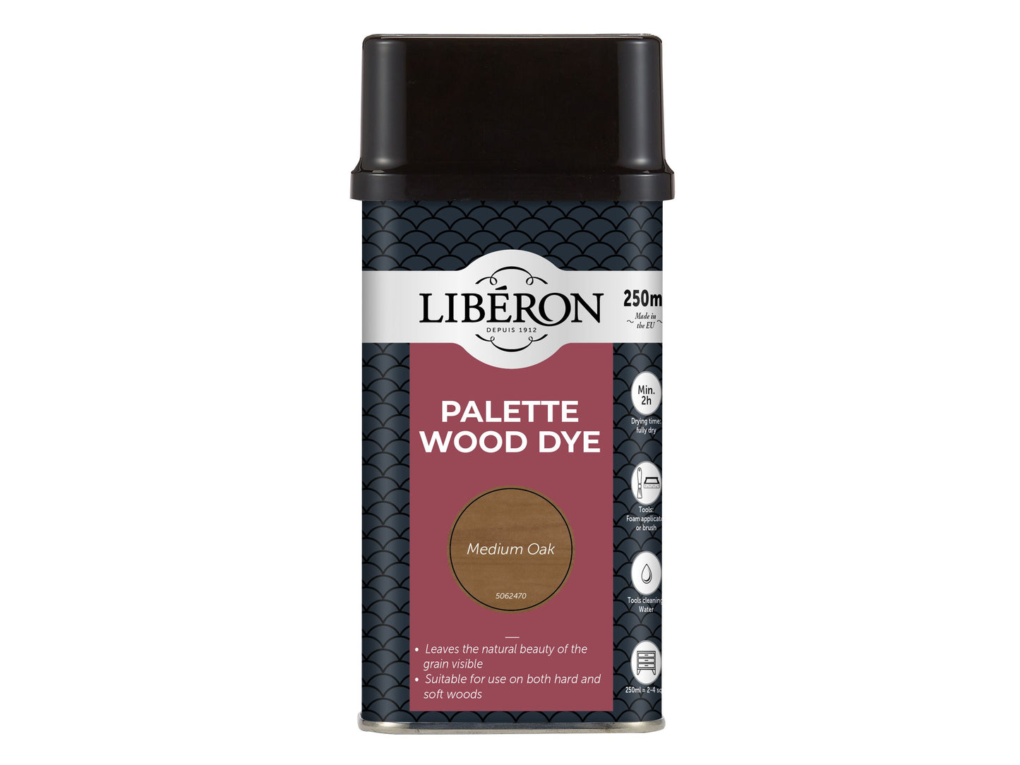 LIBERON WATER BASED PALETTE WOOD DYE 250ml MEDIUM OAK LIBWDPMO250
