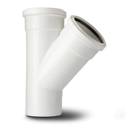 POLYPIPE EQ SINGLE BRANCH 110mm x 135deg ST404 ST404W WHITE