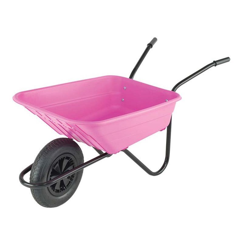 WALSALL SHIRE POLY PNEUMATIC WHEELBARROW 90l PINK SHPINKP