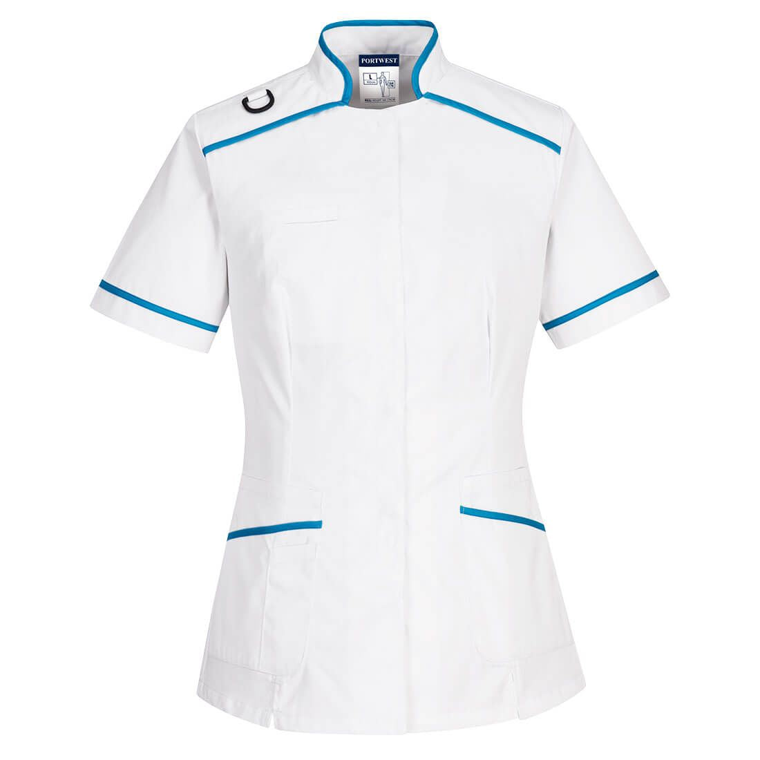 Medical Tunic, S, R, White/Aqua