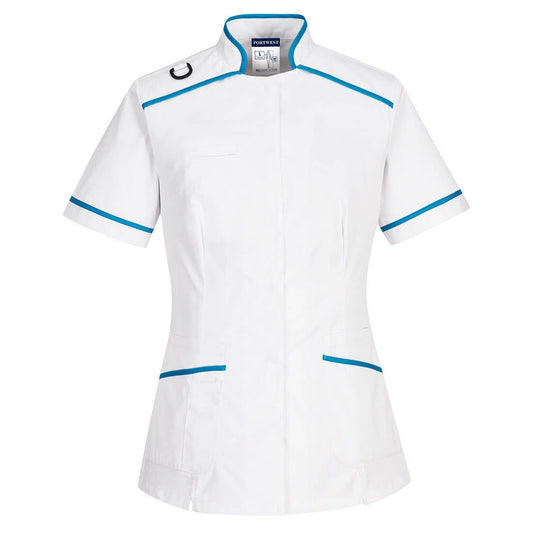 Medical Tunic, S, R, White/Aqua