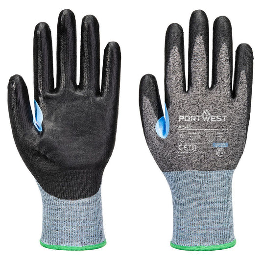 CS Cut D18 PU Glove, L, R, Grey/Black