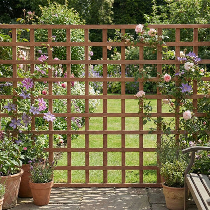6' x 4' Heavy Duty Golden Brown Treated Trellis (1.83m x 1.22m)