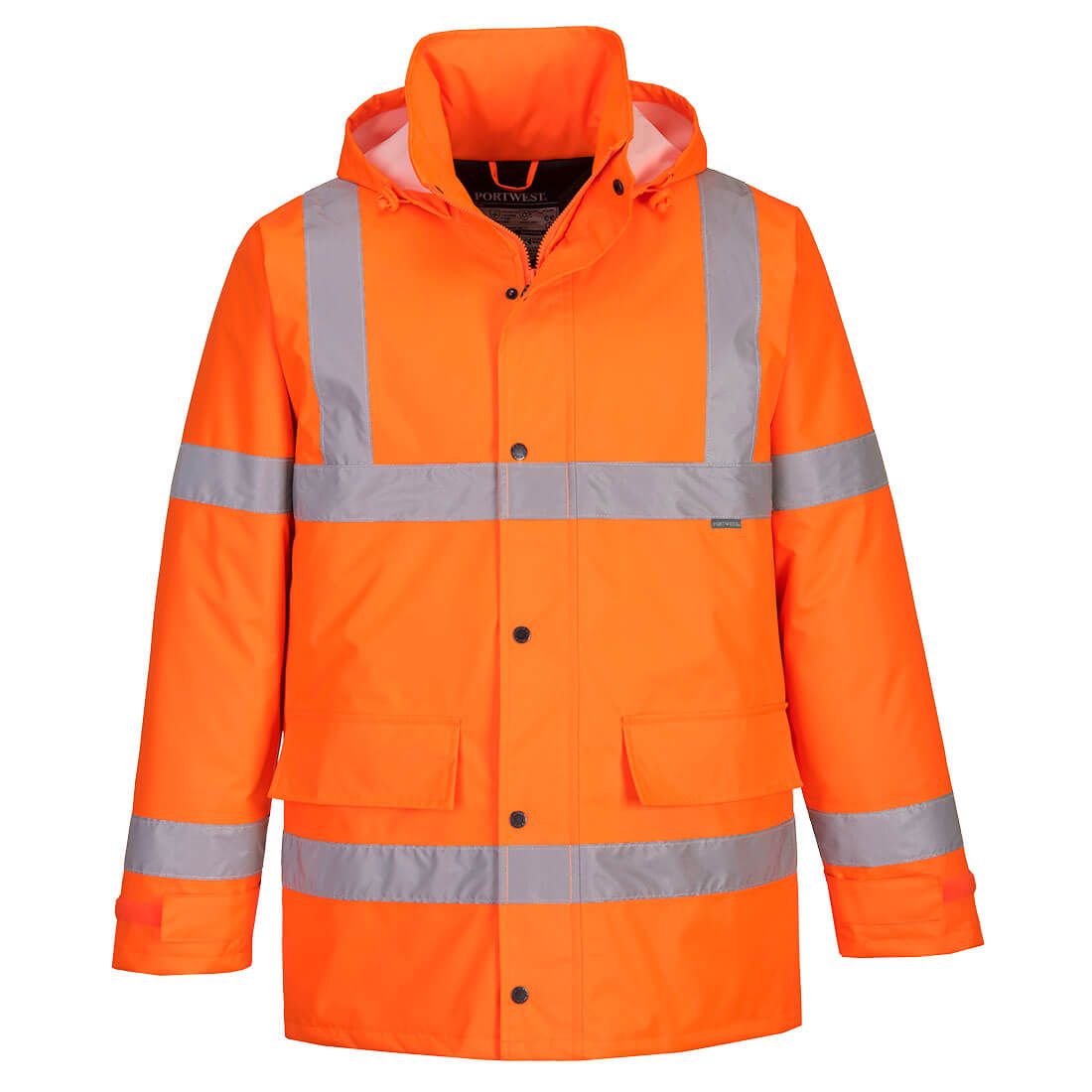 Hi-Vis Winter Traffic Jacket , 4XL, R, Orange