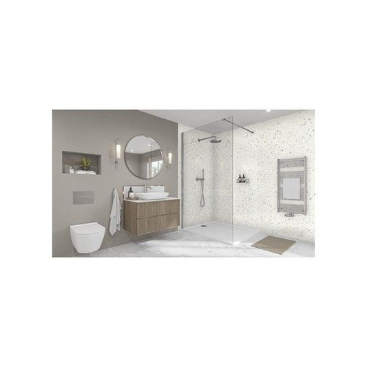 WETWALL ELITE PANEL T&G 10 x 600 x 2420mm QUARTZO BIANCO EL-QUARB-600-TG
