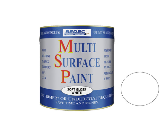 BEDEC SOFT GLOSS MULTI SURFACE PAINT 2.5l SOFT WHITE BEDE2KA0002/70