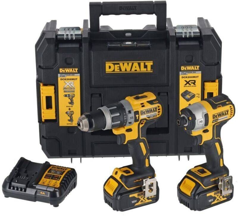 DeWalt 18V Xr Brushless Twin Kit In Tstak | DCK266M2T-GB