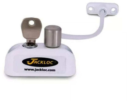 JACKLOC BRITISH STANDARD CABLE WINDOW RESTRICTORS WHITE JACKLOCW