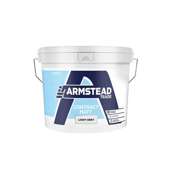 ARMSTEAD TRADE CONTRACT MATT EMULSION 10l LIGHT GREY 5594794
