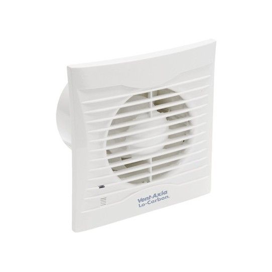 VENT-AXIA LO-CARBON SILHOUETTE 100T FAN WITH TIMER & SHUTTER 441625