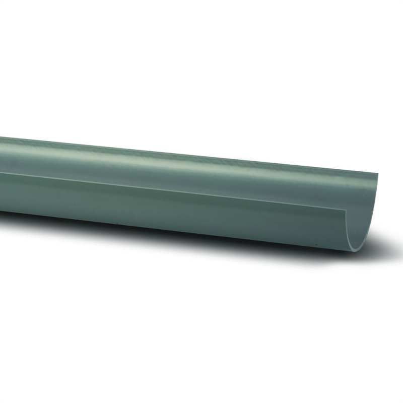 POLYPIPE RAINWATER HALF ROUND GUTTER 112mm x 4m RR101G GREY